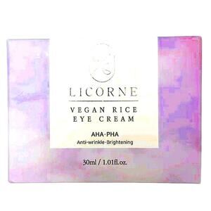 Rice Eye Cream LICORNE Vegan AHA-PHA Anti-Wrinkle Brightening Firm Skin 1.01 oz